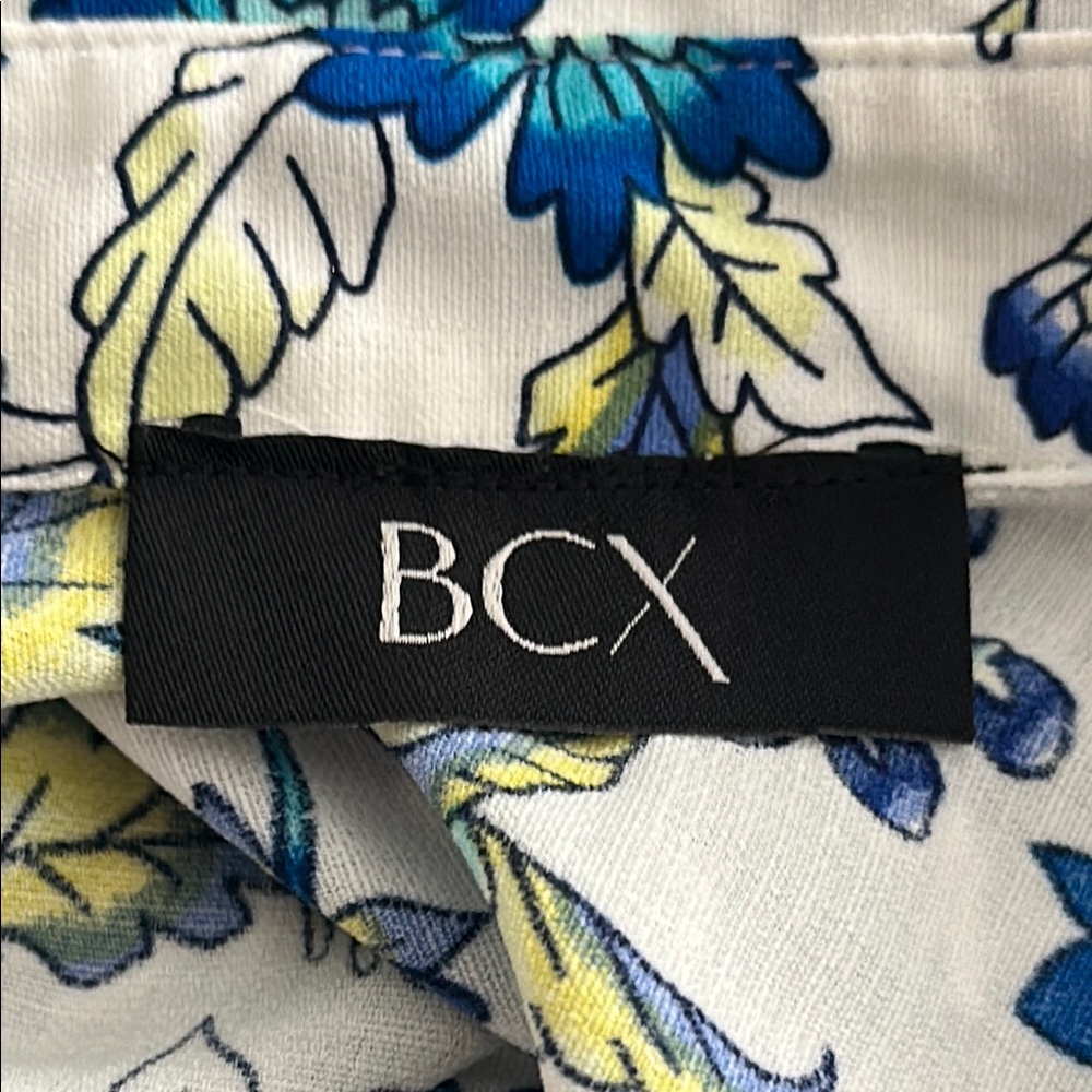 BCX Blue and Yellow Floral Button Down Shirt - Picture 10 of 13
